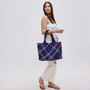 Sol and Selene Sky's The Limit Large Tote in Americana Red White Blue